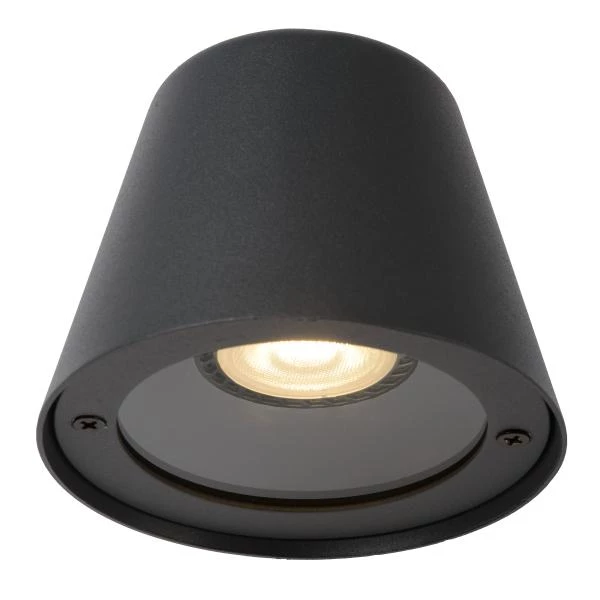 Lucide DINGO-LED - Wandlamp Buiten - LED Dimb. - GU10 - 1x5W 3000K - IP44 - Antraciet - detail 1